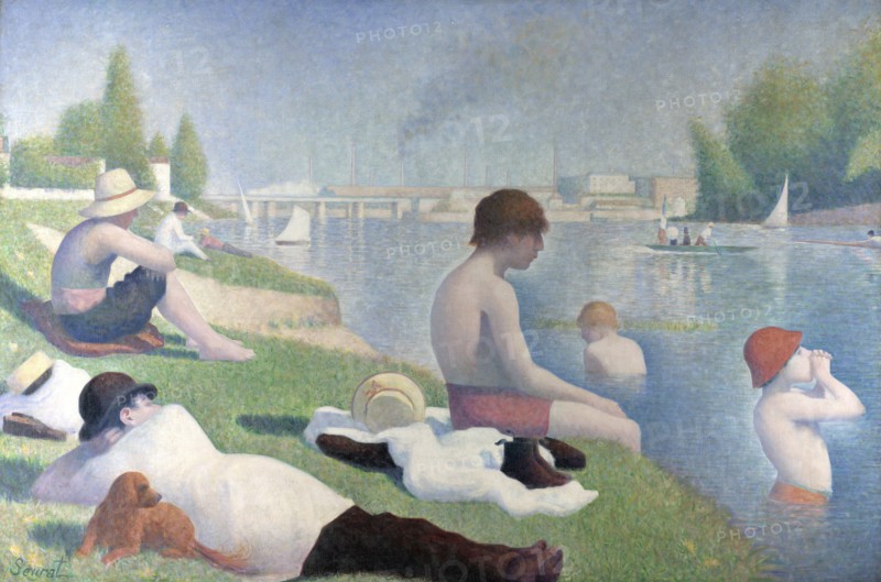 Bathers at Asnières (Baigneurs à Asnières), 1884. Artist: Seurat, George Pierre (1859-1891)