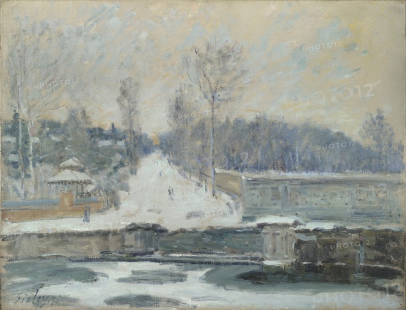 The Watering Place at Marly-le-Roi, c. 1875. Artist: Sisley, Alfred (1839-1899)