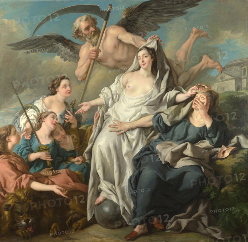 Time unveiling Truth, 1733. Artist: Troy, Jean-François de (1679-1752)