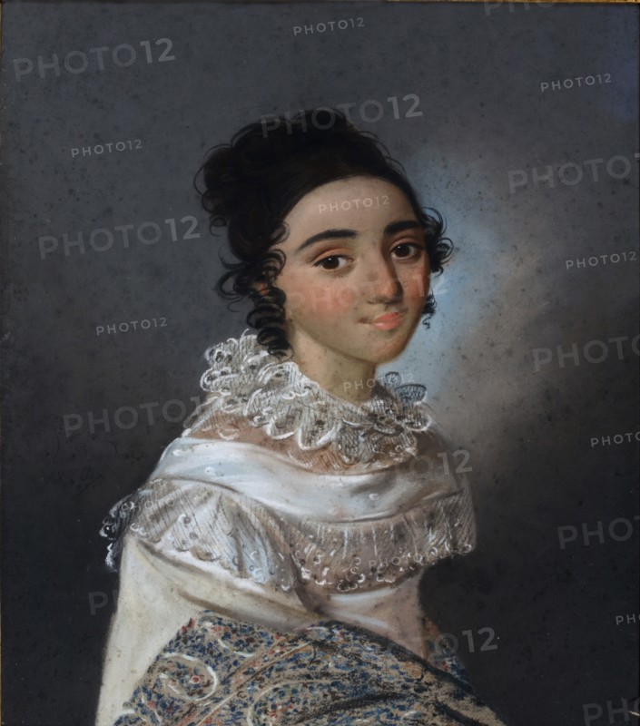 Portrait of Yekaterina Emmanuilovna Abamelik-Lazareva (1806-1880), née Manuk-Bey, 1820. Artist: Bardou, Karl Wilhelm (1750s-after 1842)