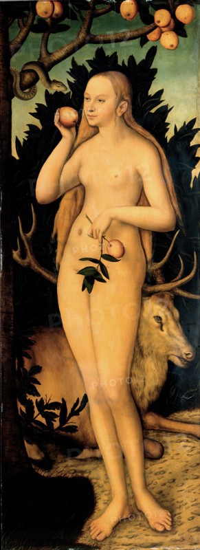 Eve, after 1537. Artist: Cranach, Lucas, the Elder (1472-1553)