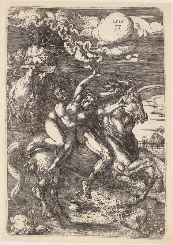 Abduction of Proserpine on a Unicorn, 1516. Artist: Dürer, Albrecht (1471-1528)