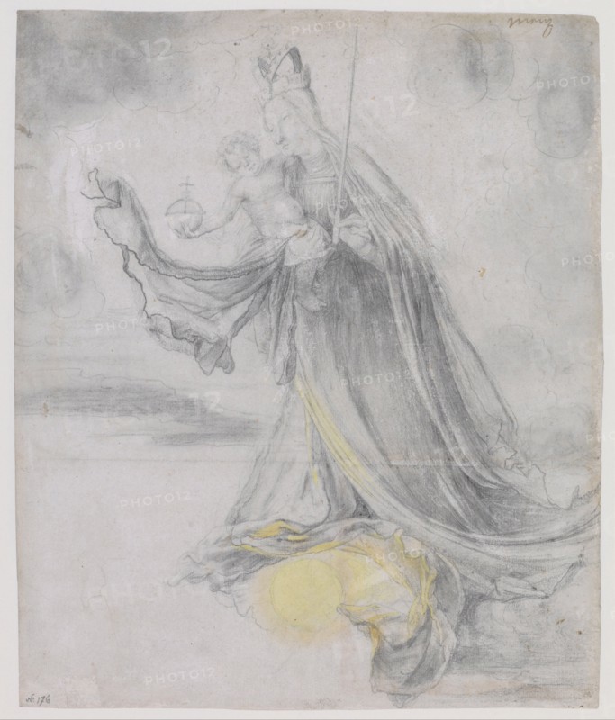 Virgin and Child in the Clouds, ca 1509-1511. Artist: Grünewald, Matthias (ca 1470-1528)