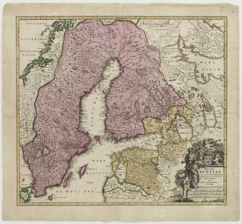 Regni Sueciae, ca 1730. Artist: Homann, Johann Baptist (1663-1724)