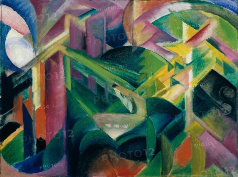 Deer in Cloister Garden, 1912. Artist: Marc, Franz (1880-1916)