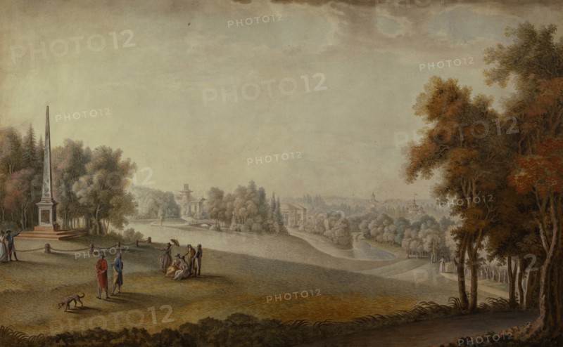 View of the Park in Tsarskoye Selo, 1793. Artist: Meys, Ferdinand de (?-ca 1810)