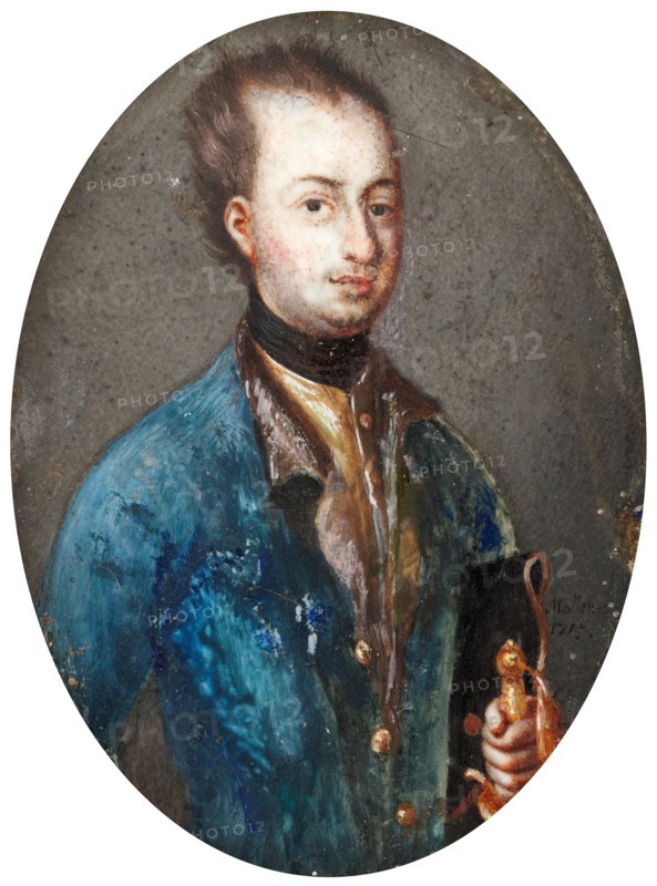 Portrait of the King Charles XII of Sweden (1682-1718). Artist: Möller, Johannes Heinrich (1814-1885)