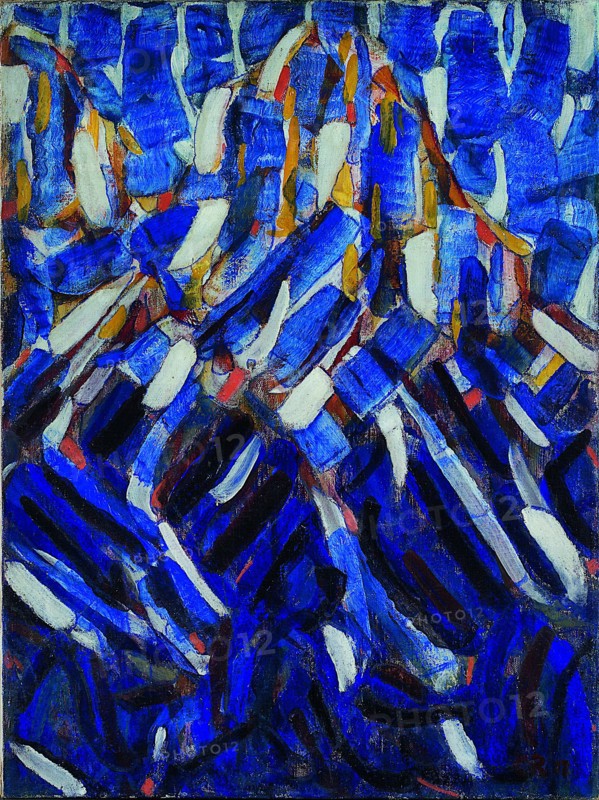 Abstraction (the Blue Mountain), 1912. Artist: Rohlfs, Christian (1849-1938)