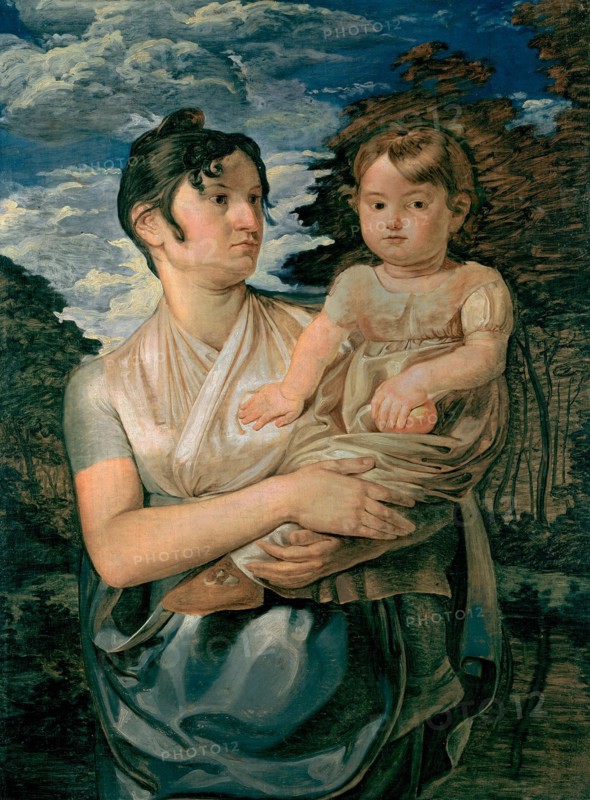 Pauline Runge with her two-year-old-son, 1807. Artist: Runge, Philipp Otto (1777-1810)