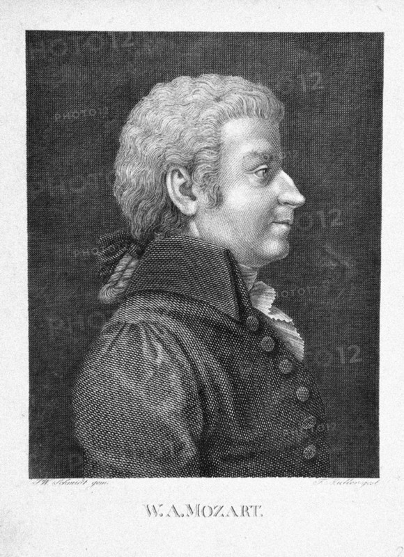 Wolfgang Amadeus Mozart, ca 1825. Artist: Schmidt, J. W. (active 19th century)
