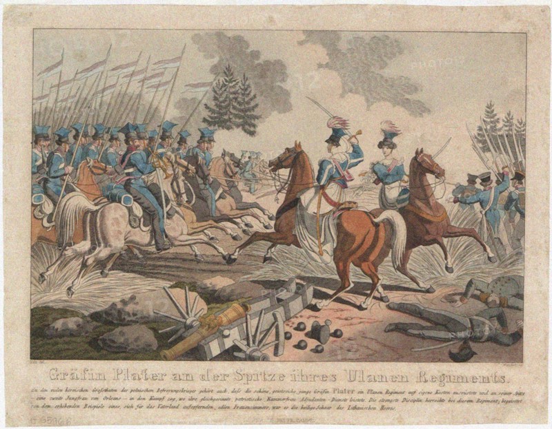 Emilia Plater in November uprising 1831. Artist: Wunder, Georg Benedikt (1786-1858)