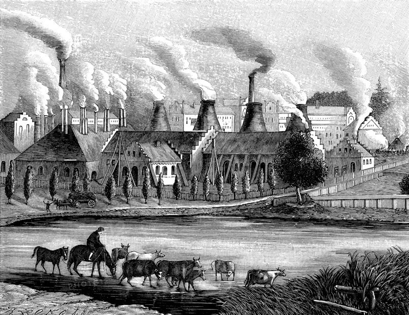 View from the Huta Laury in 1840. Artist: Anonymous