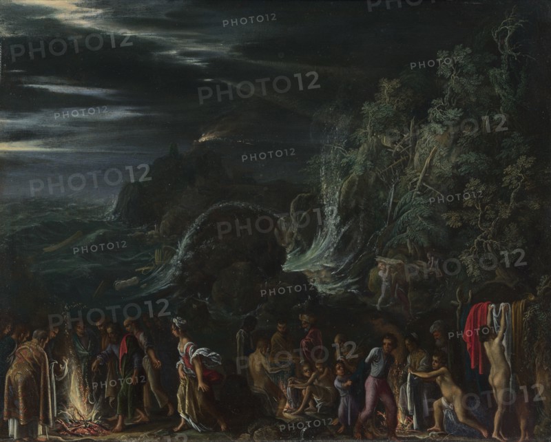 Saint Paul on Malta, ca. 1600. Artist: Elsheimer, Adam (1578-1610)