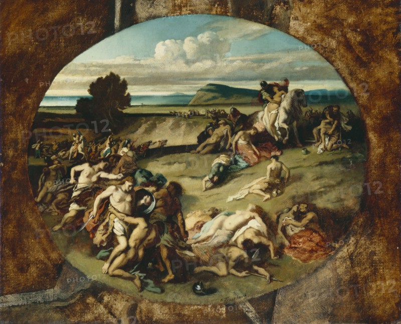The Battle of the Amazons, 1857. Artist: Feuerbach, Anselm (1829-1880)