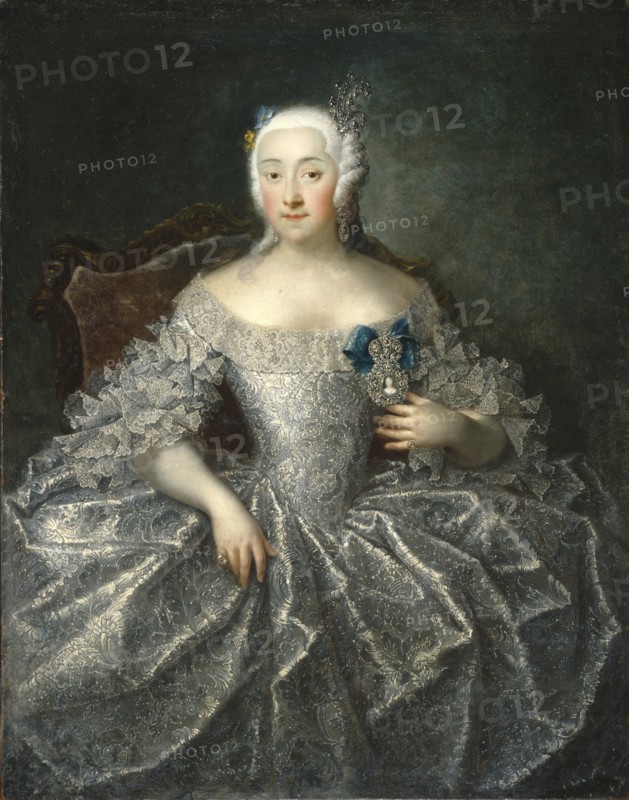Portrait of Countess Varvara Alexeyevna Sheremetyeva (1711-1767), 1746. Artist: Grooth, Georg-Christoph (1716-1749)