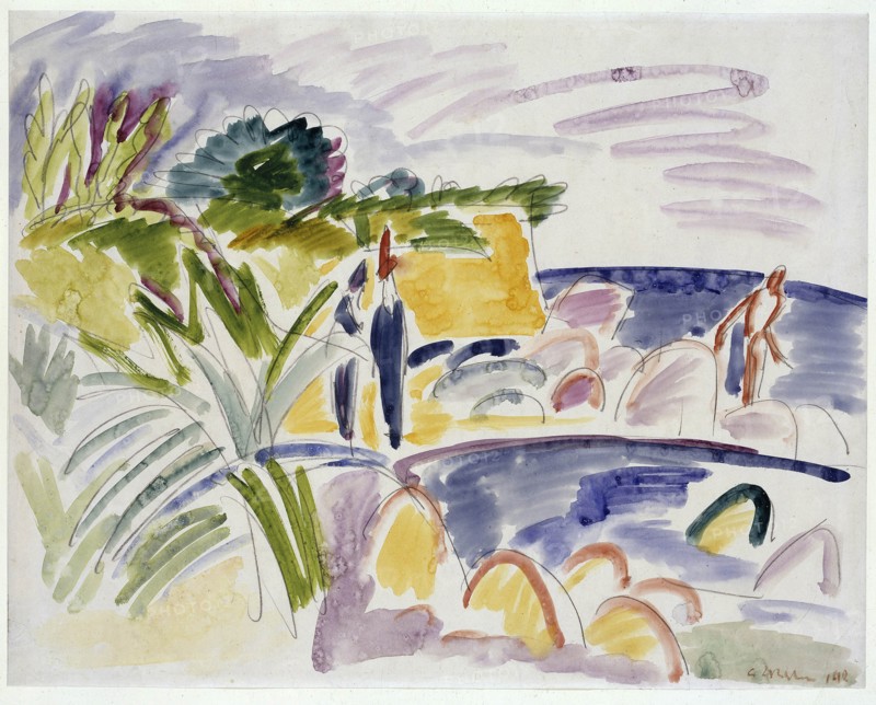 Beach at Fehmarn, 1913. Artist: Kirchner, Ernst Ludwig (1880-1938)