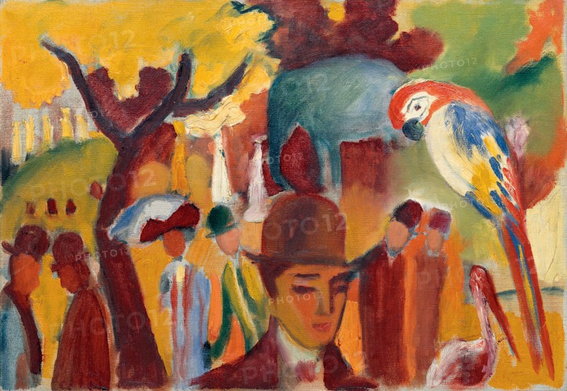 Small Zoological Garden in Brown and Yellow, 1912. Artist: Macke, August (1887-1914)