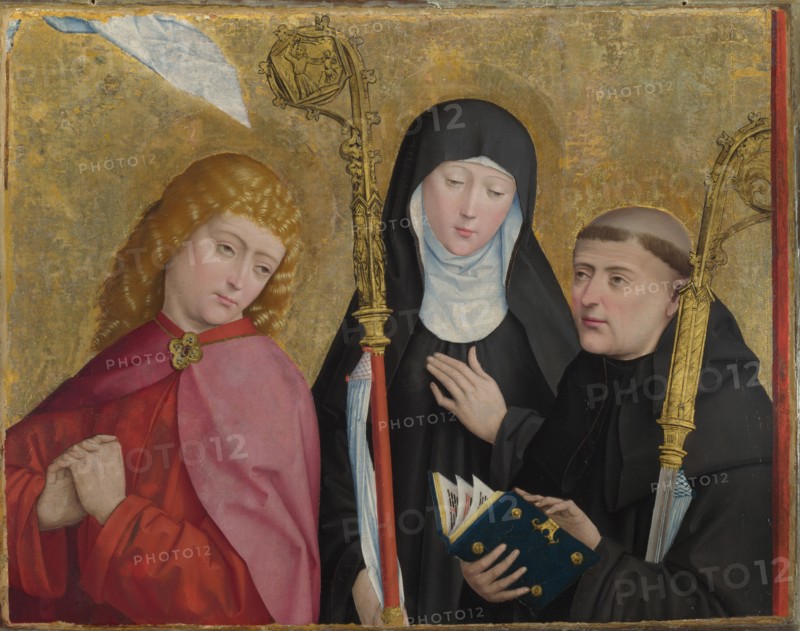 Saints John the Evangelist, Scholastica and Benedict (The Liesborn Altarpiece), ca. 1470-1480. Artist: Master of Liesborn (15th century)