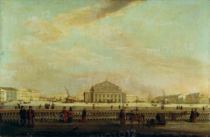 The St. Petersburg Imperial Bolshoi Kamenny Theatre. Artist: Mayr, Johann Georg, von (1760-1816)