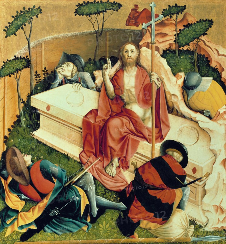 Christ rising from the Tomb. The Wings of the Wurzach Altar, 1437. Artist: Multscher, Hans (c. 1400-1467)