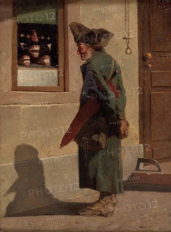 Soldier At The Denture Shop. Artist: Schalck, Adam Ernst (1827-1865)