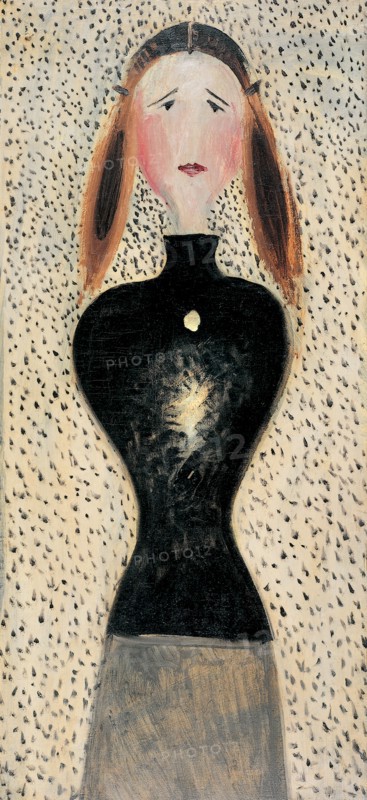 Figure en face, 1915-1916. Artist: Schlemmer, Oskar (1888-1943)