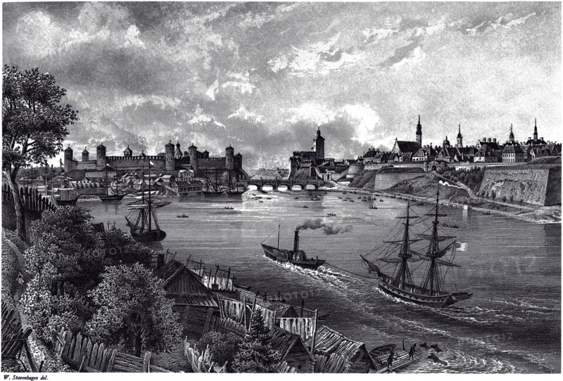 View of Narva, c. 1850. Artist: Stavenhagen, Wilhelm Siegfried (1814-1881)