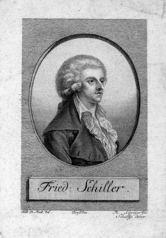 Portrait of Friedrich von Schiller (1759-1805). Artist: Stock, Dora (1759-1832)