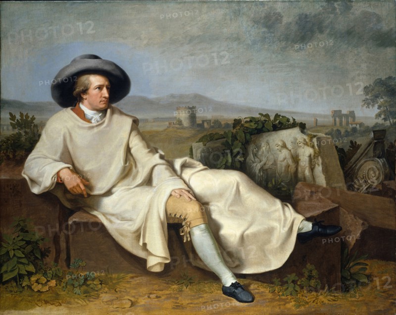Goethe in the Campagna, 1787. Artist: Tischbein, Johann Heinrich Wilhelm (1751-1829)