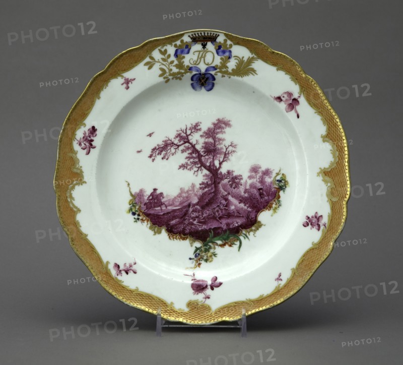 Porcelain Plate from the Orlov Service, ca 1770. Artist: Anonymous master