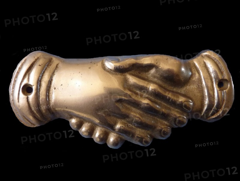 Masonic handshake. Symbol, End of 19th cen.. Artist: Anonymous