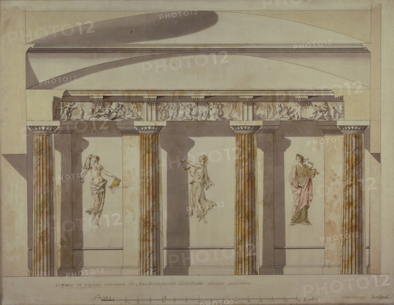 Design for the Large Cabinet in the Pavlovsk Palace, Early 1780s. Artist: Cameron, Charles (ca. 1730/40-1812)
