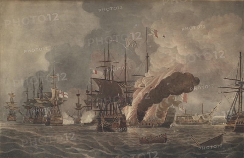 The Battle of the Nile, c. 1800. Artist: Edy, John William (1760-1820)