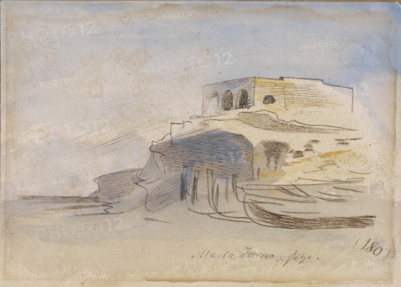 Massa Forno, Gozo, Malta, 1866. Artist: Lear, Edward (1812-1888)