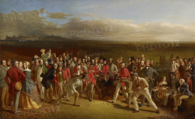 The Golfers, 1847. Artist: Lees, Charles (1800-1880)