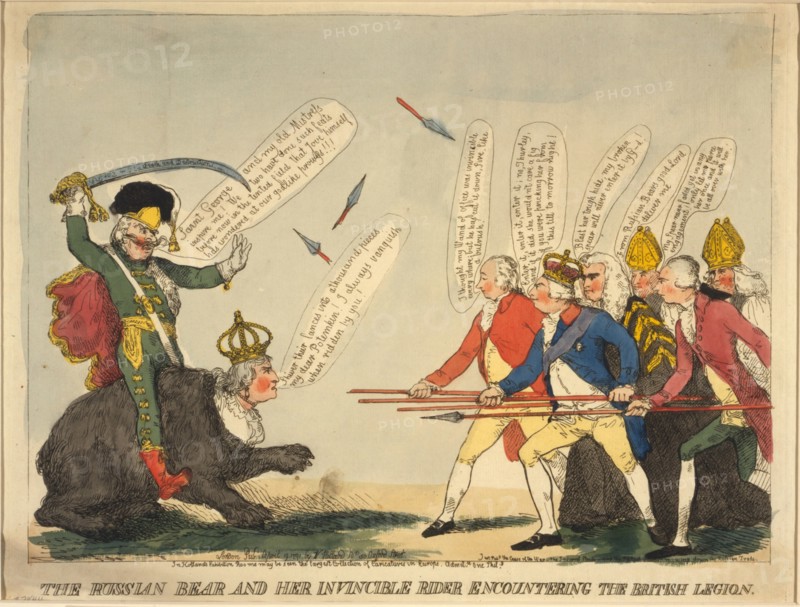 Russian bear and her invincible rider, 1791. Artist: Anonymous