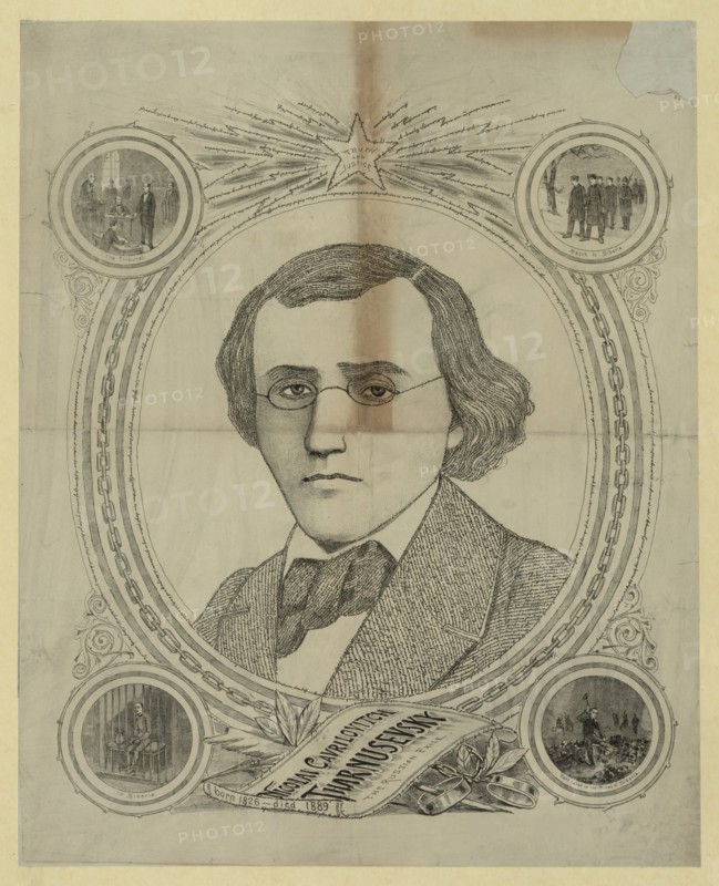 Portrait of the revolutionary democrat Nikolay Chernyshevsky (1828-1889), 1890s. Artist: Anonymous
