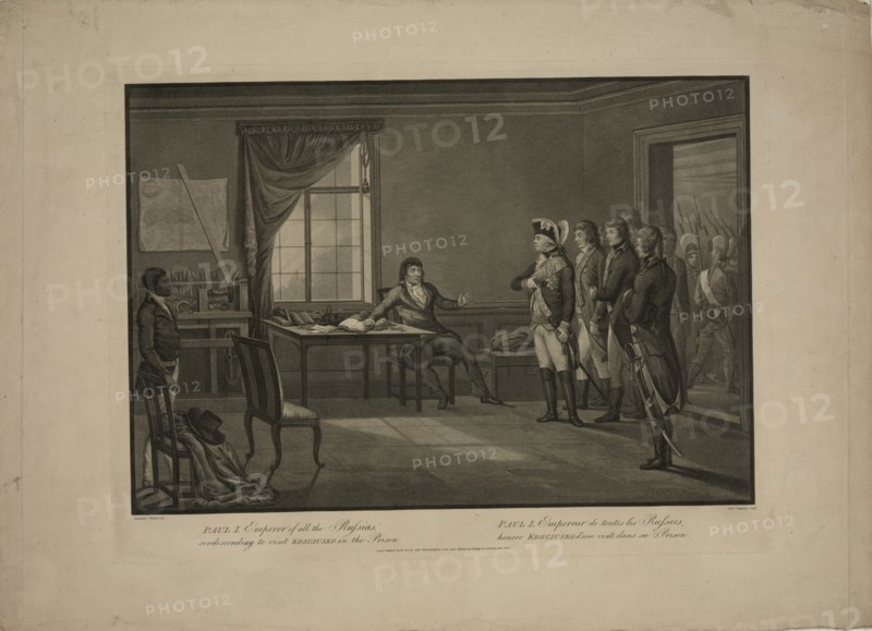 Emperor Paul I condescending to visit Kosciusko in the prison. Artist: Gaugain, Thomas (1756-1810)