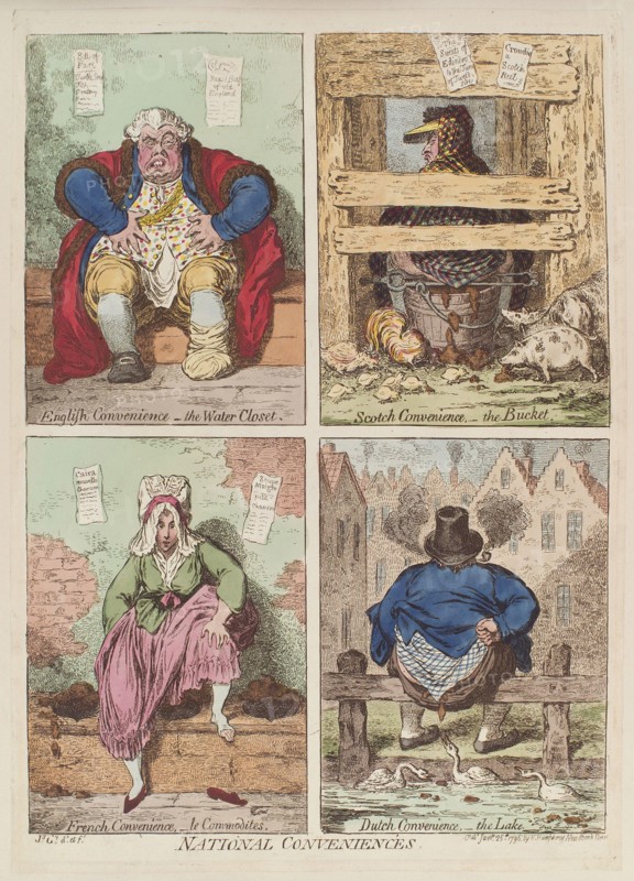 National conveniences, 1769. Artist: Gillray, James (1757-1815)