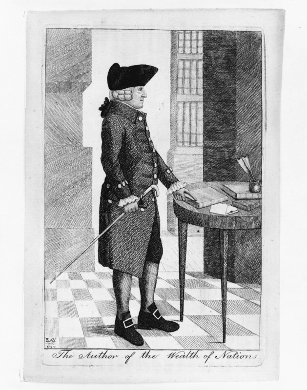 Portrait of Adam Smith (1723-1790) (The Author of The Wealth of nations), 1790. Artist: Kay, John (1742-1826)