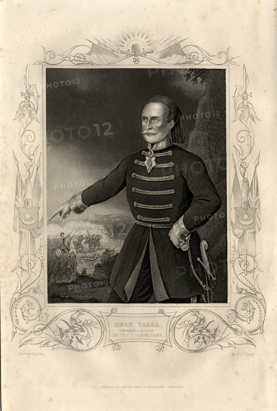 Portrait of Omar Pasha, 1856. Artist: Pound, Daniel J. (1810-1861?)