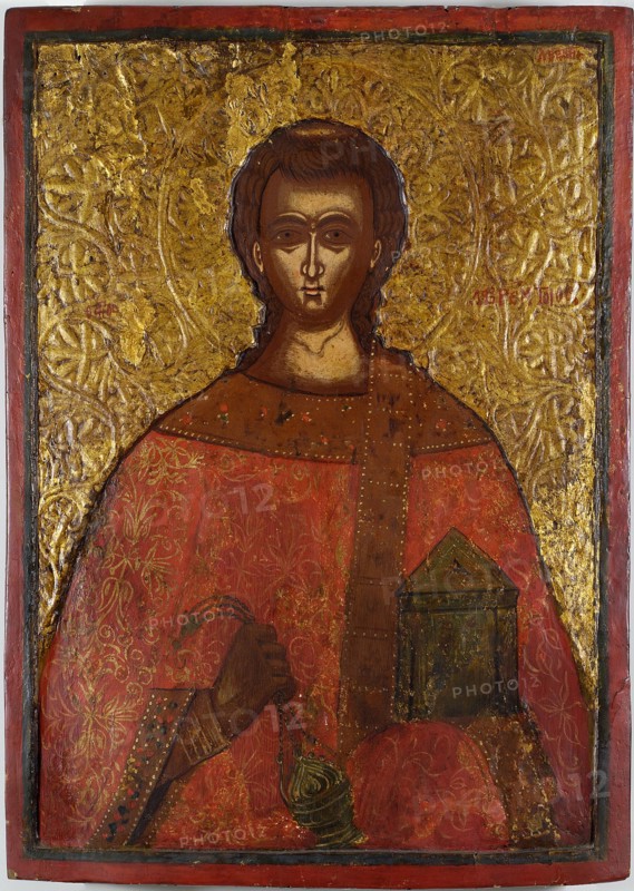 Saint Lawrence, 17th century. Artist: Adrianoupolitis, Konstantinos (active 17th century)
