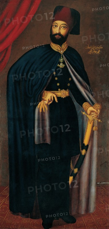 Portrait of Mahmud II (1785-1839), Sultan of the Ottoman Empire, after 1828. Artist: Karantzoulas, Athanasios (active 19th century)
