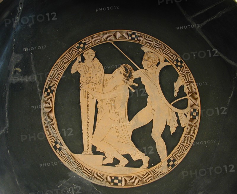 Ajax the Lesser drags Cassandra from the Palladium, 5th cen. BC. Artist: Codrus Painter (5th cen. B.C.)