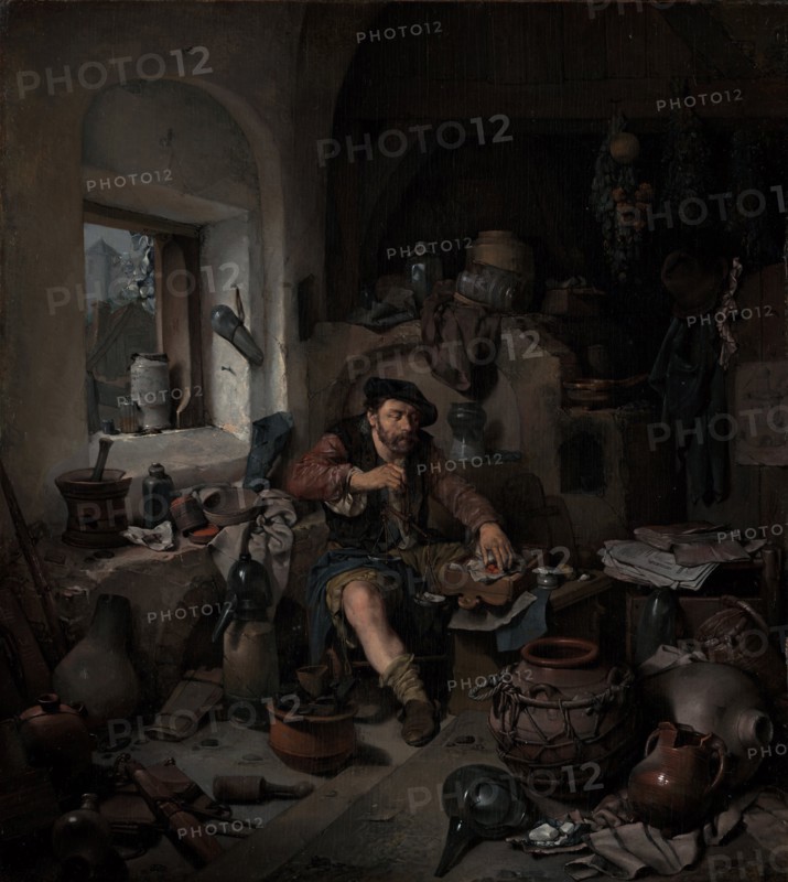 The Alchemist, 1663. Artist: Bega, Cornelis Pietersz. (1631/2-1664)