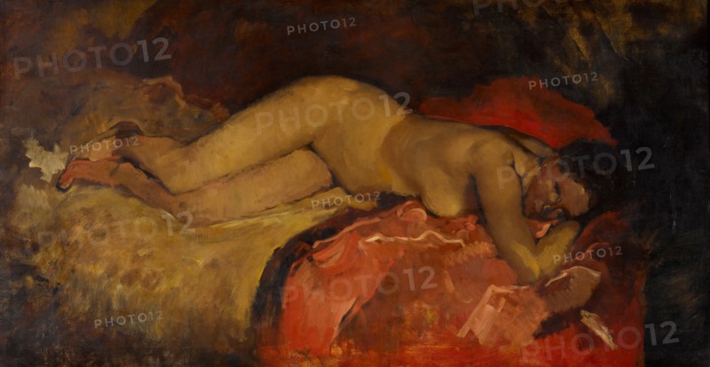 Reclining nude, ca 1887. Artist: Breitner, George Hendrik (1857-1923)