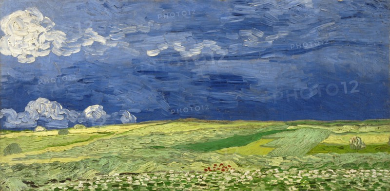 Wheatfield under thunderclouds, 1890. Artist: Gogh, Vincent, van (1853-1890)