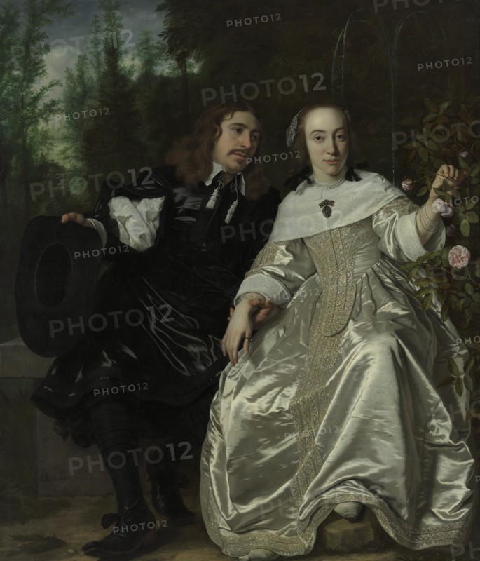 Abraham del Court and his wife Maria de Kaersgieter, 1654. Artist: Helst, Bartholomeus van der (1613-1670)