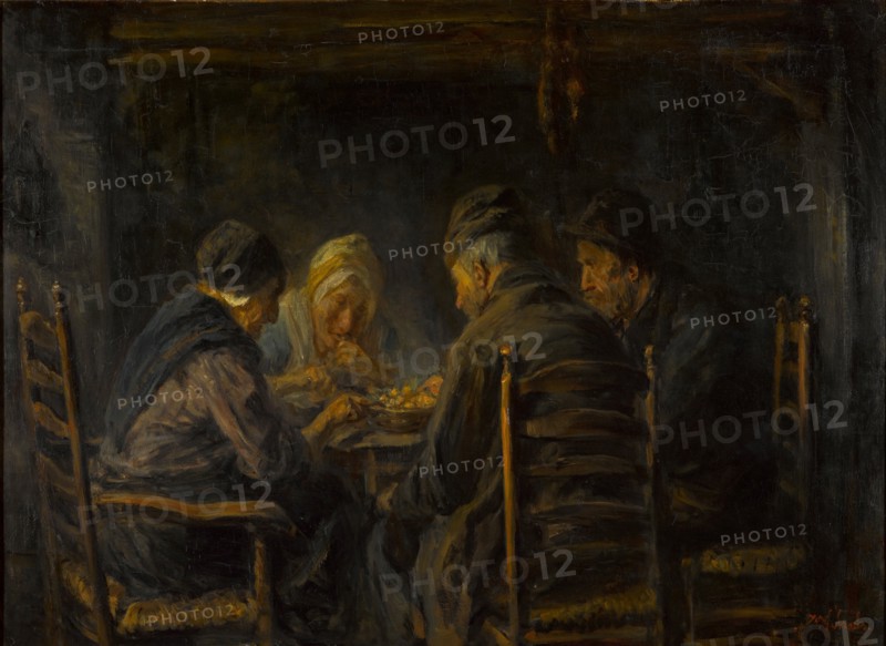 Potato eaters, c. 1902. Artist: Israëls, Jozef (1824-1911)