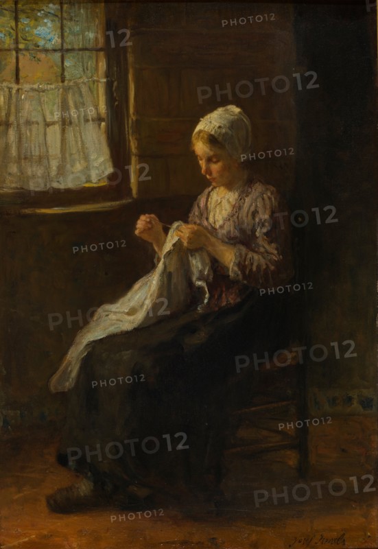 The young seamstress, c. 1880. Artist: Israëls, Jozef (1824-1911)